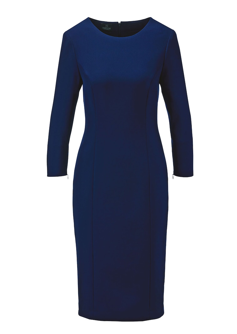 Slim-fit sheath dress with long sleeves in midnight blue | MADELEINE Fashion Slim-fit sheath dress with long sleeves in midnight blue | MADELEINE Fashion