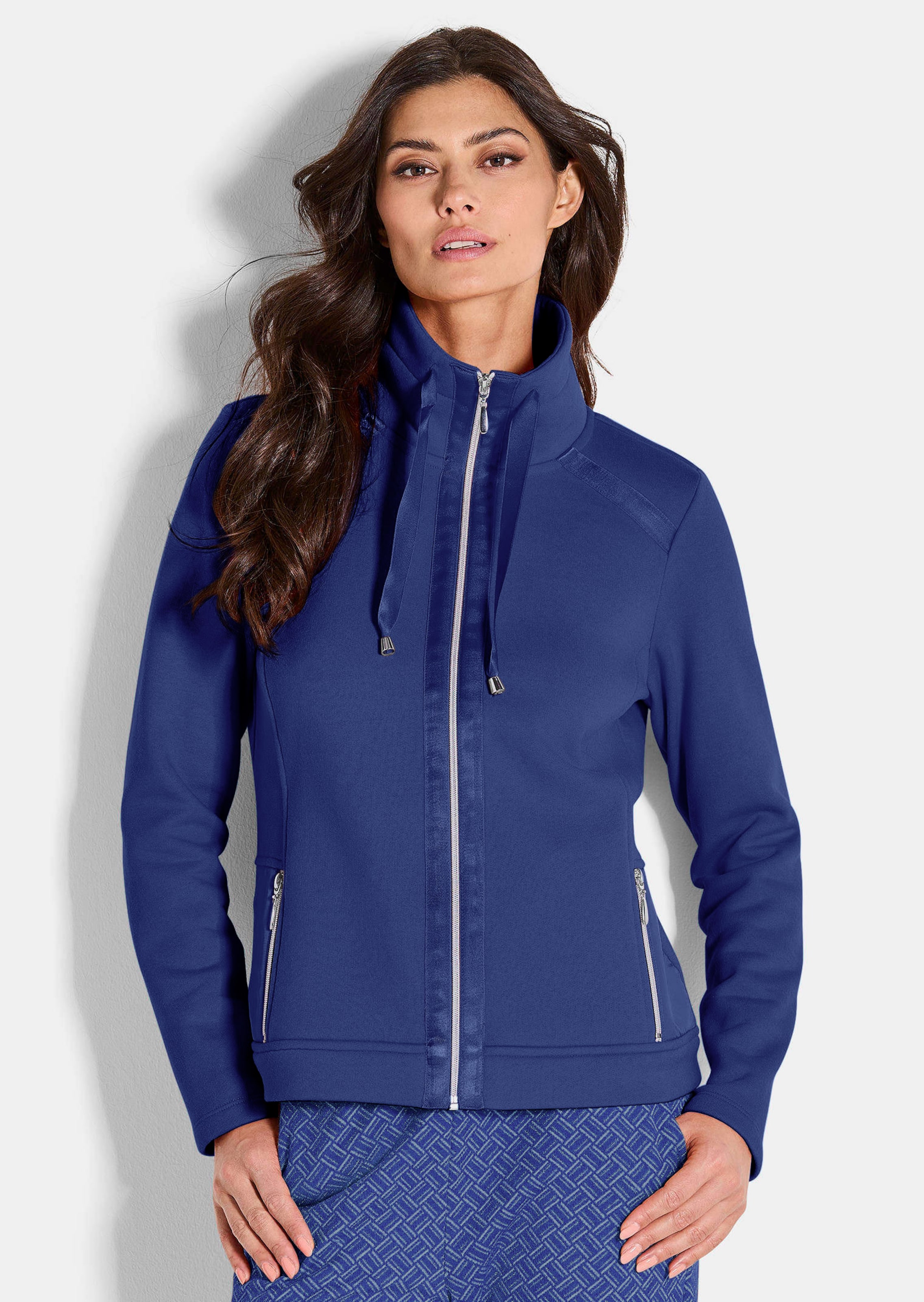 Veste sweat avec liens en satin