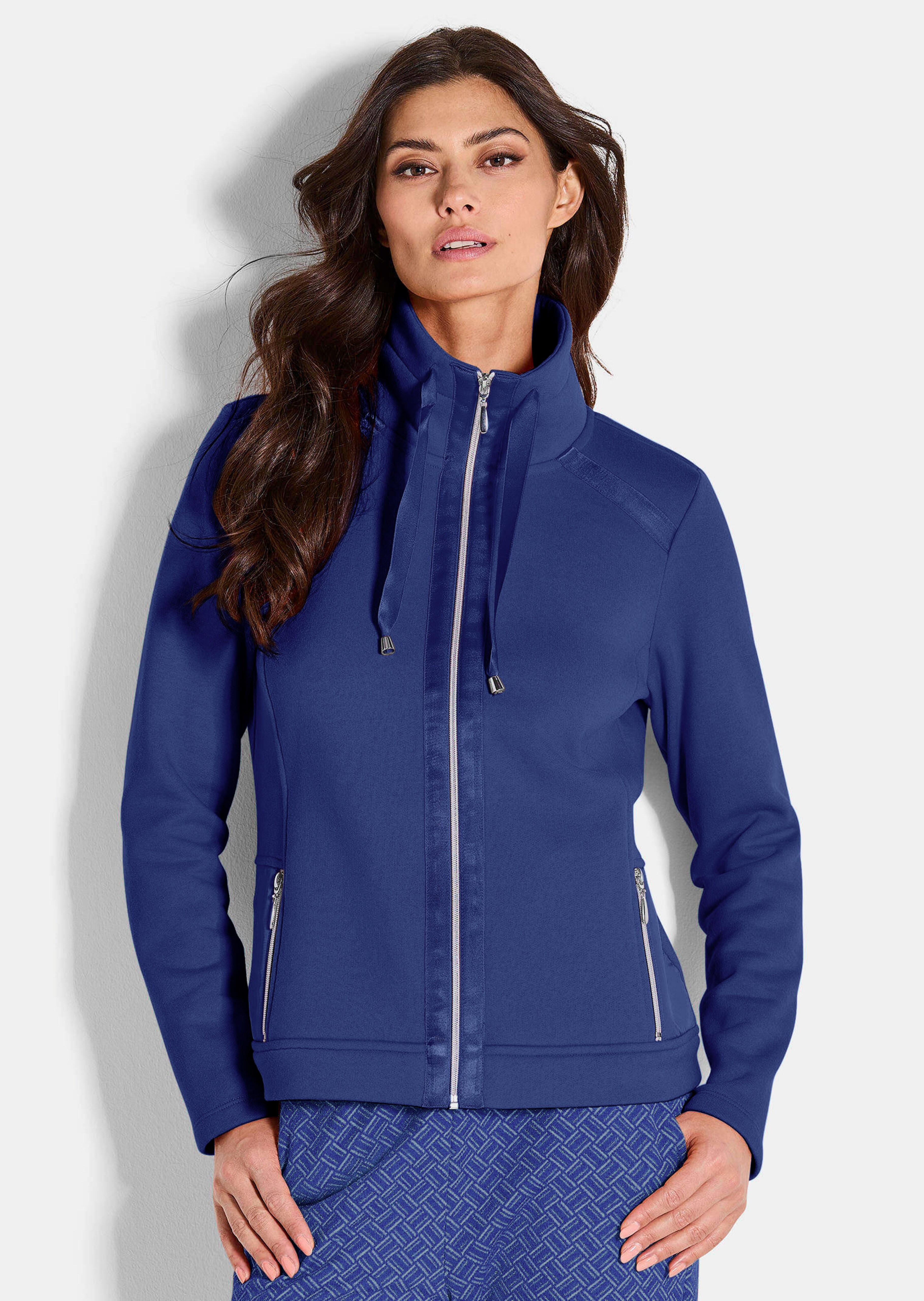 Veste sweat avec liens en satin