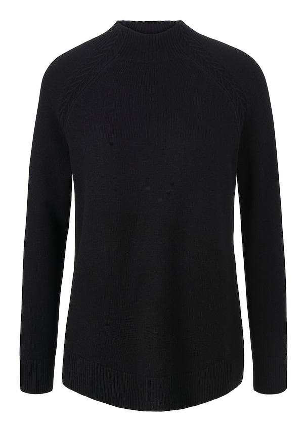 Stand-up collar jumper in pearl knit