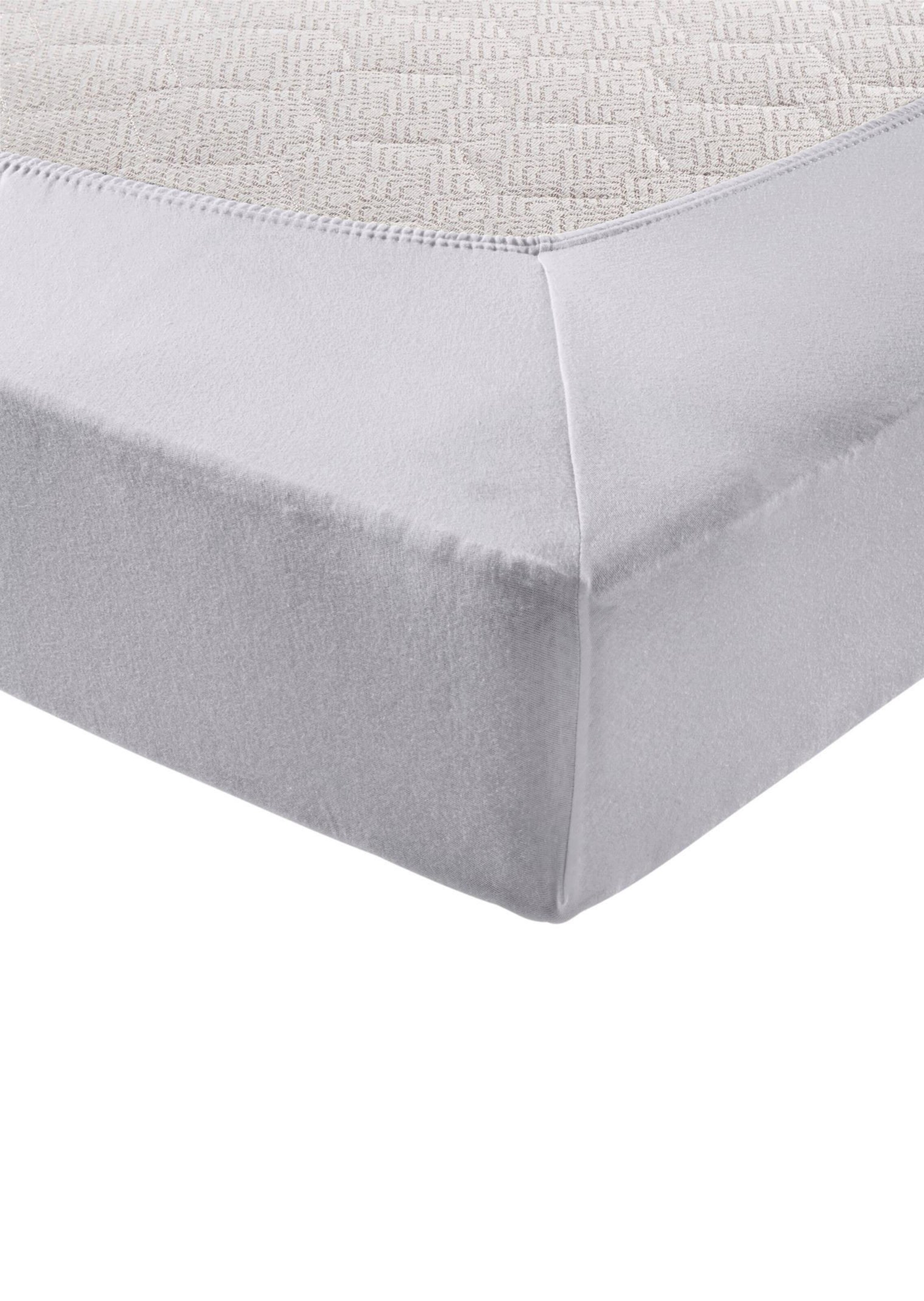 Drap-housse en jersey - couleur argent - Gr. 180-200 x 200 cm de Goldner Fashion
