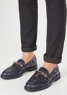 Gesteppte Leder-Slippers mit Zierkette thumbnail 1
