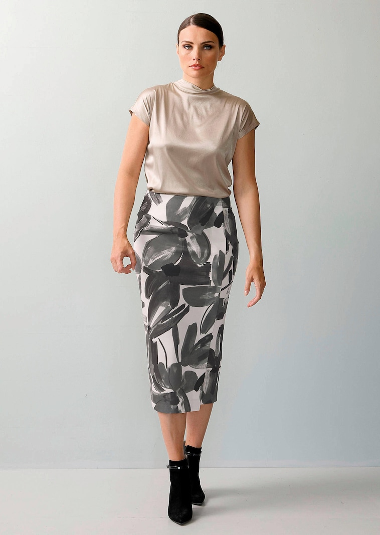 Rock mit floralem Print