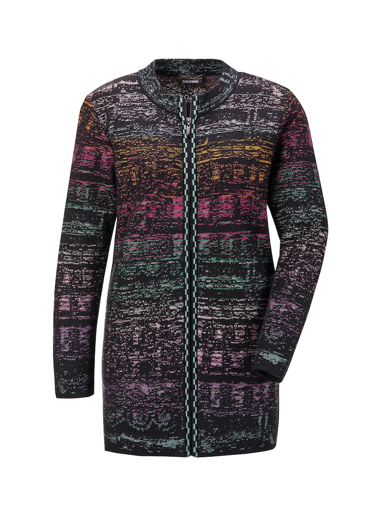 Cardigan en milleraies multicolores