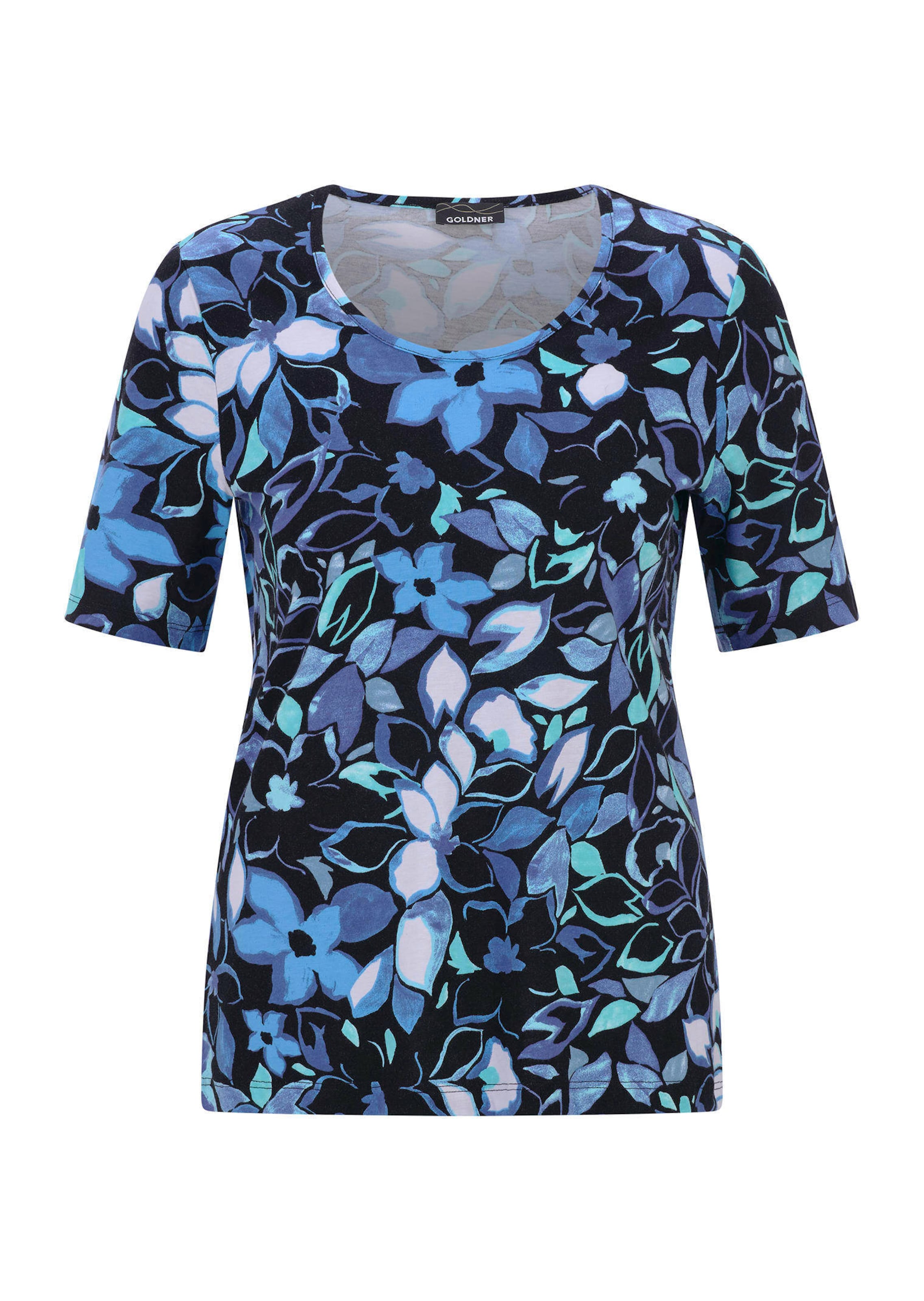 Katoenen shirt met kleurrijk bloemenpatroon