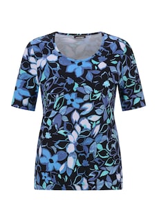 Katoenen shirt met kleurrijk bloemenpatroon thumbnail 6