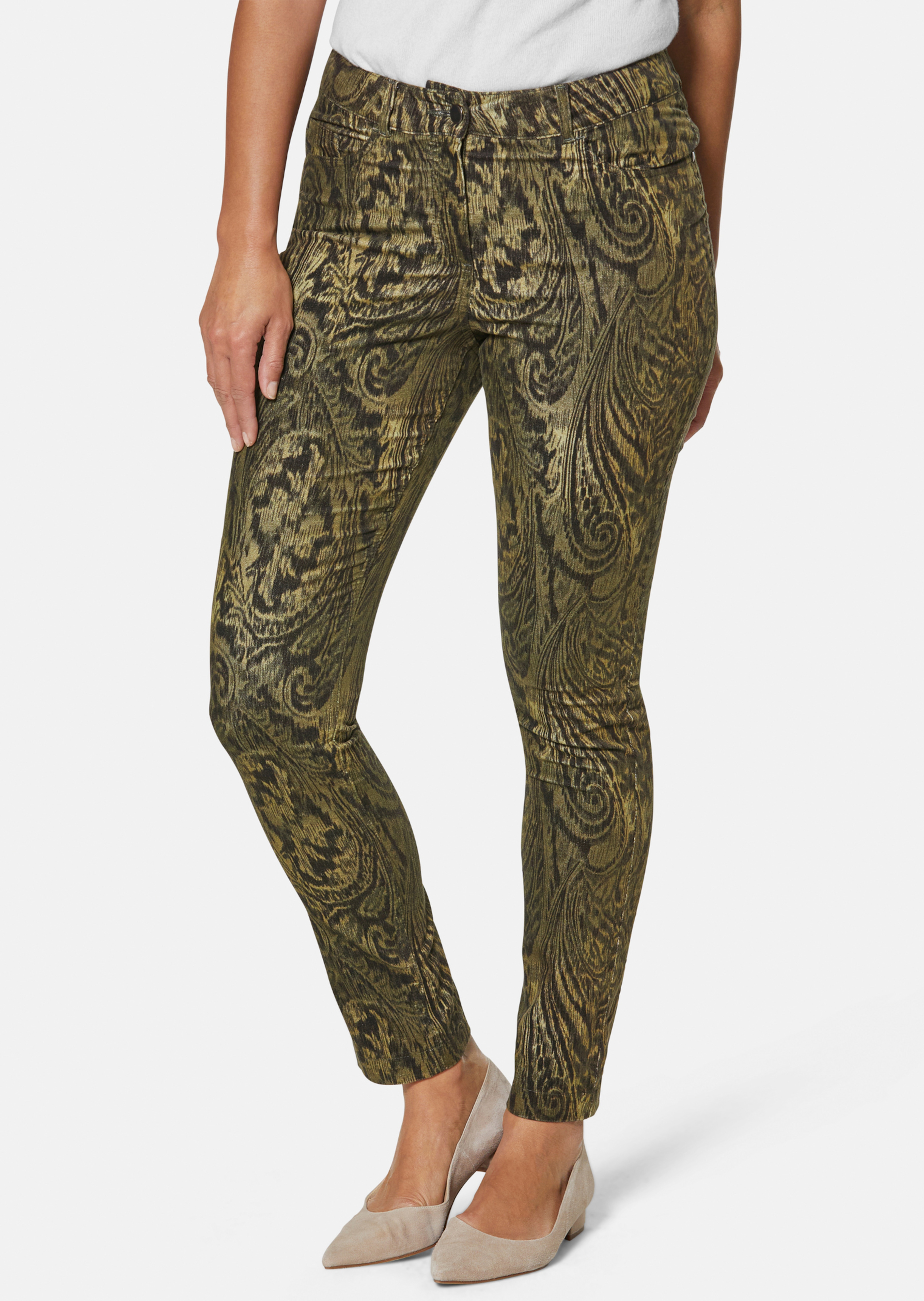 Paisley-Hose in samtiger Stretch-Qualität