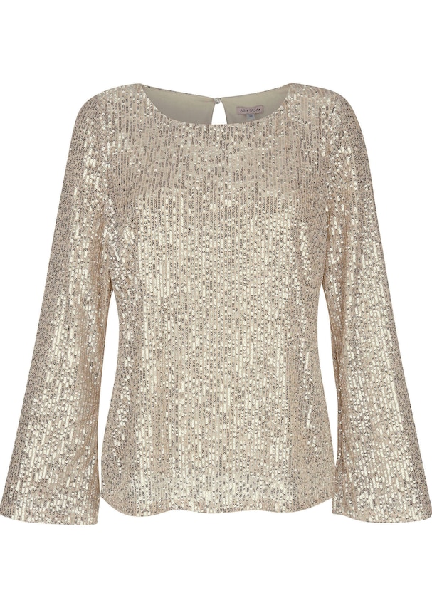 Pailettenbluse mit langem Arm 5