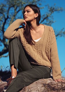 Zopfmuster-Pulli mit Schurwolle und Kaschmir thumbnail 7