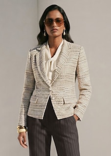 Strukturierter Tweed-Blazer thumbnail 1