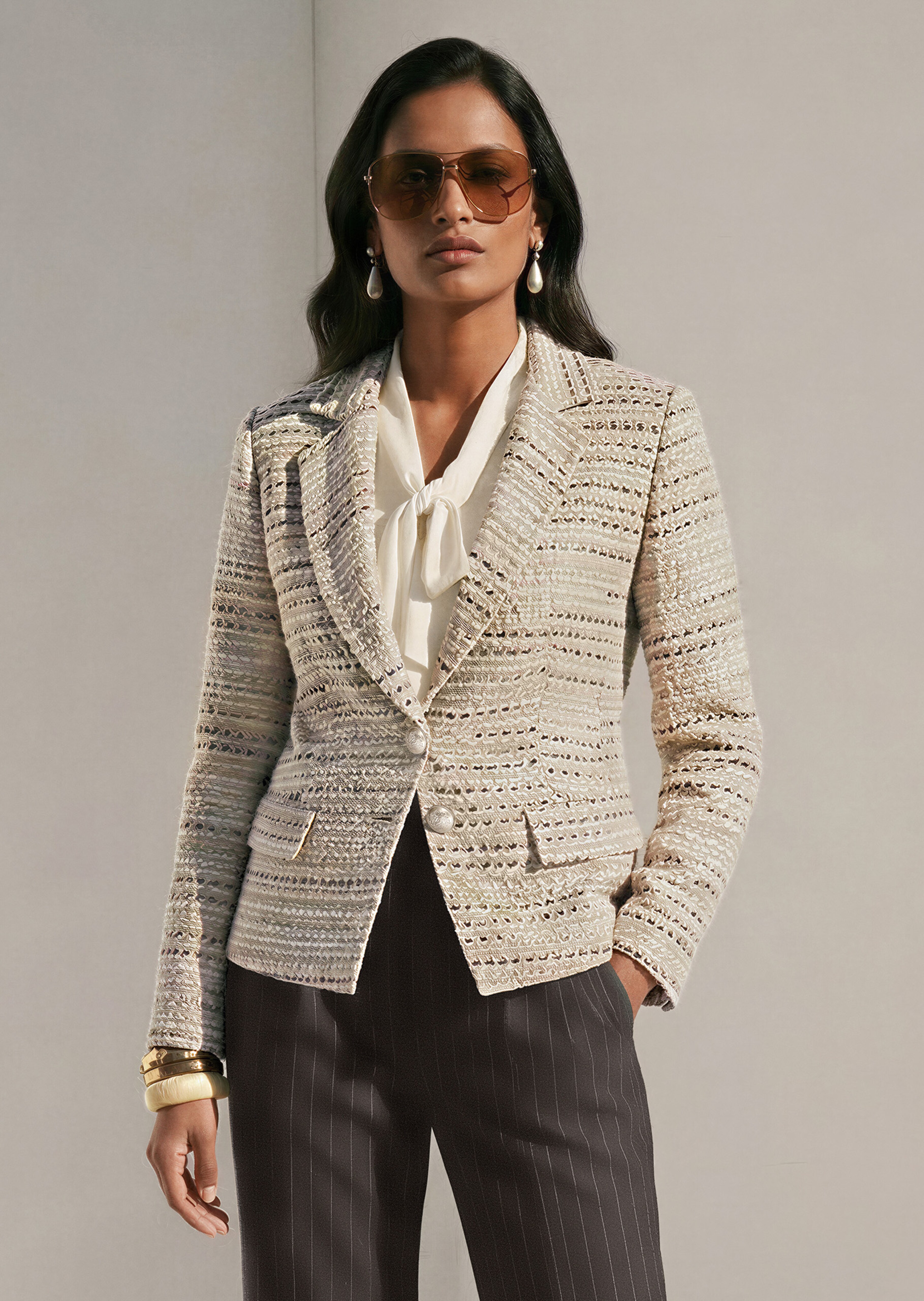 Strukturierter Tweed-Blazer