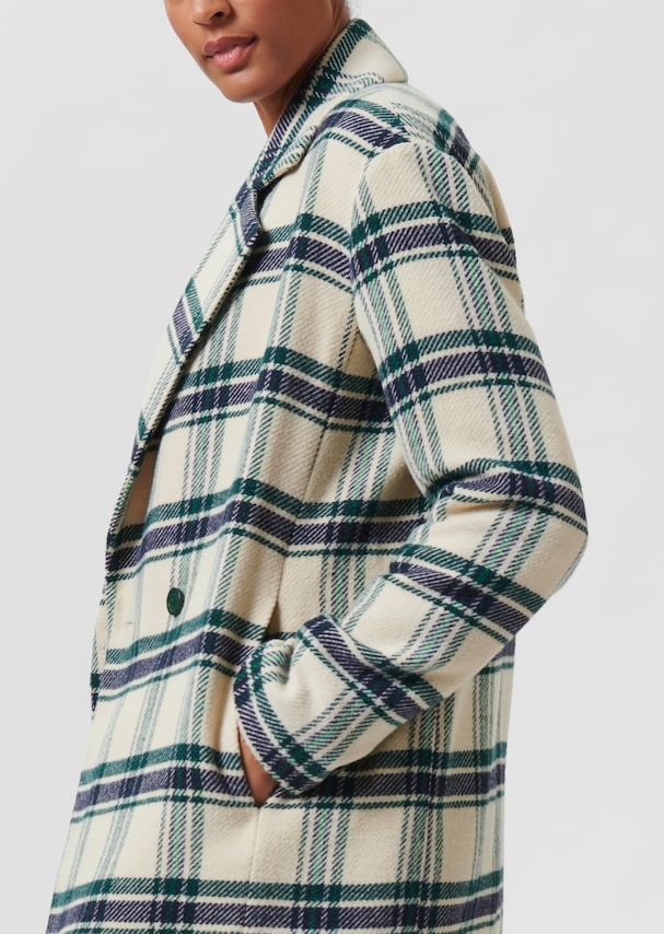 Blazer coat with a cool checked design 4