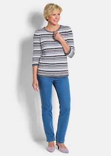 Jacquard-Pullover in Ringel-Optik thumbnail 2