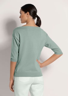 Rundhals-Pullover mit kurzen Ärmeln thumbnail 3