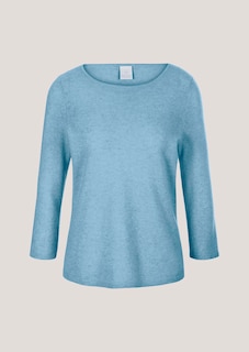 Cashmere jumper with boat neckline thumbnail 6