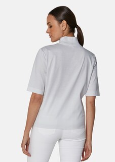 Stand-up collar shirt with short sleeves thumbnail 3