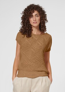 Short-sleeved jumper with wavy texture thumbnail 1