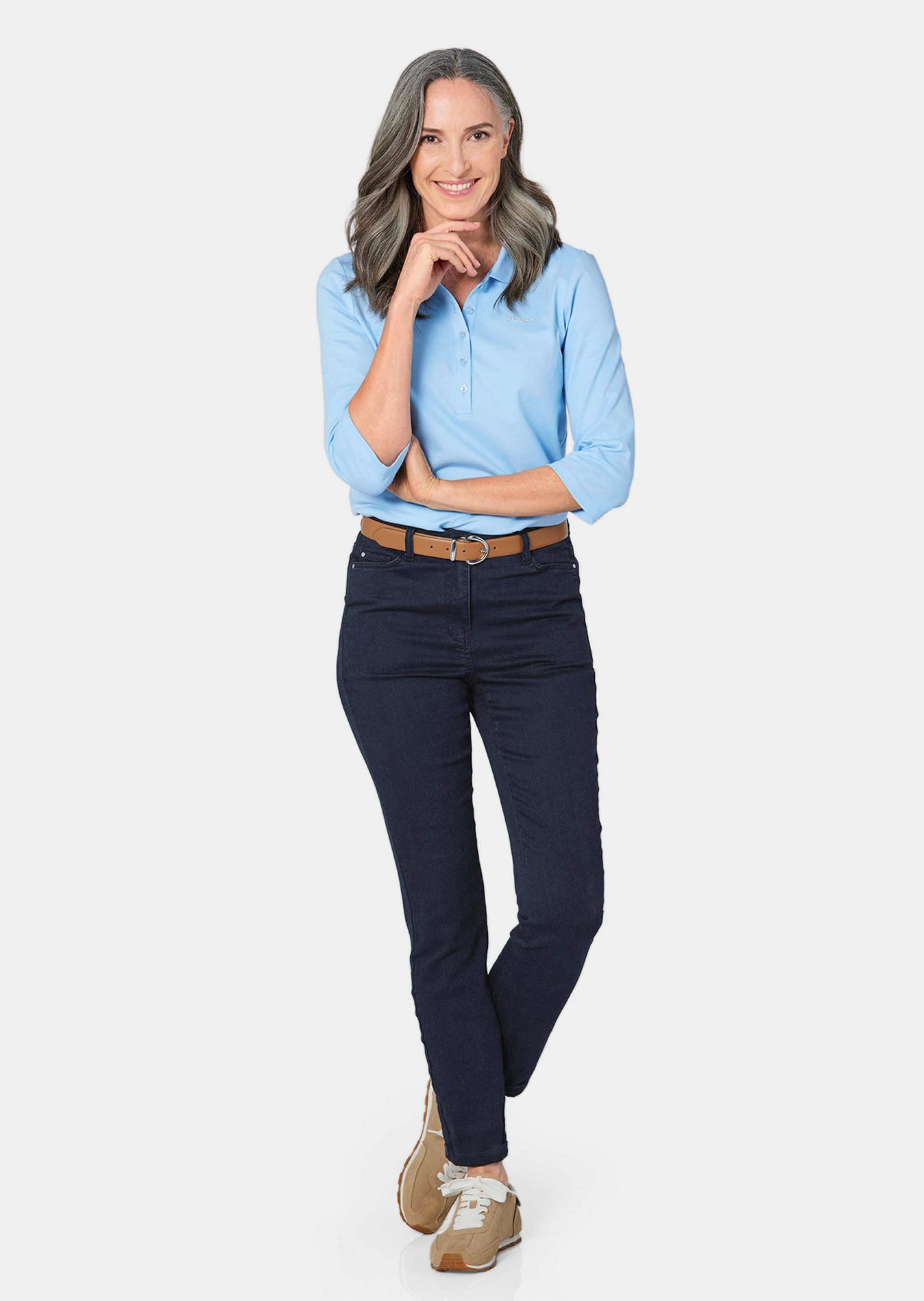 Polo piqué haut de gamme - bleu clair - Gr. 22 de Goldner Fashion