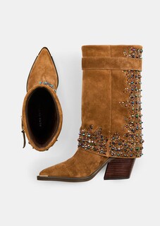 Leren laarzen in cowboystijl thumbnail 2