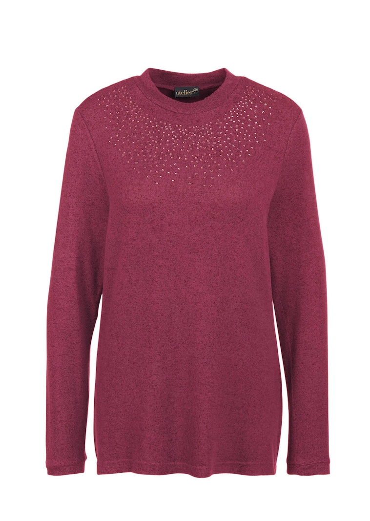 Confortable T-shirt avec pierres scintillantes