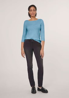 Cashmere jumper with boat neckline thumbnail 2