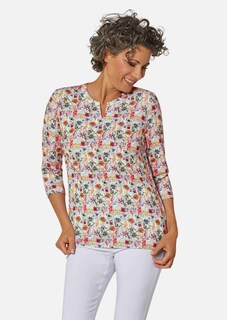 Knitterarmes Druckshirt mit femininen Blumendruck thumbnail 1
