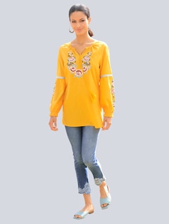 Jeans mit OrnamentStückerei thumbnail 4