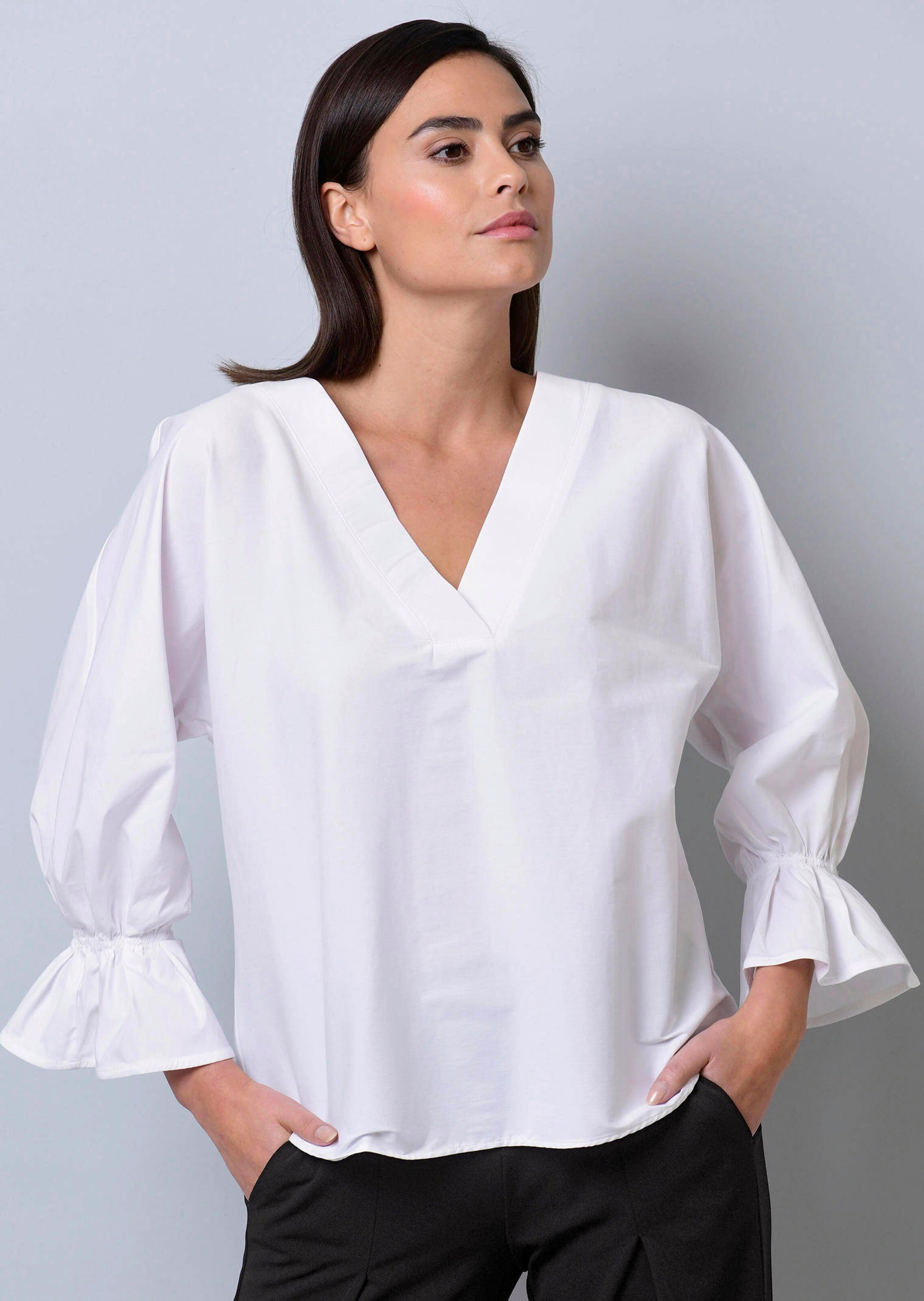 Oversizedbluse mit Volant am Ärmelabschluss 2