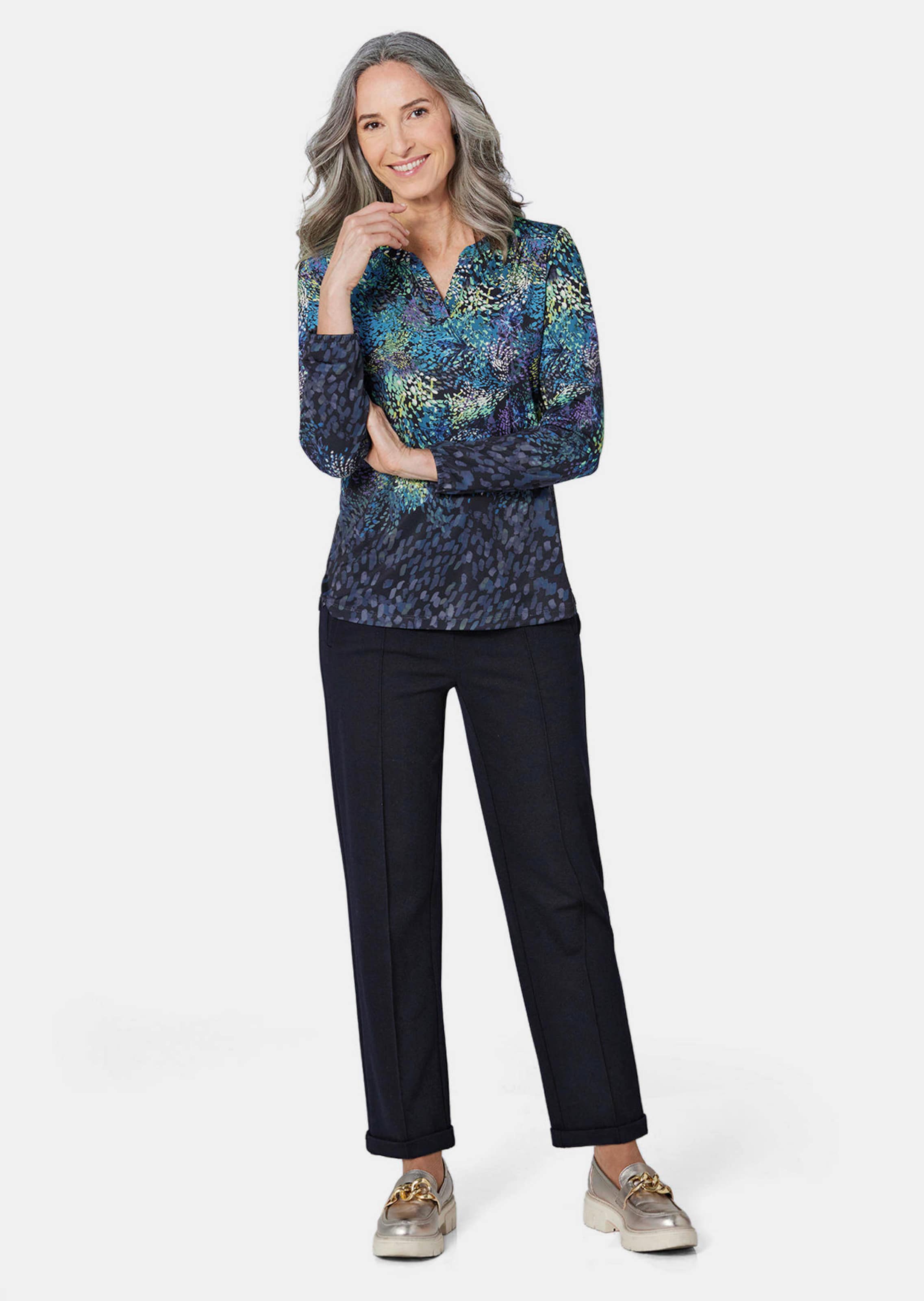 Tunique avec imprimé - marine / à motifs - Gr. 24 de Goldner Fashion