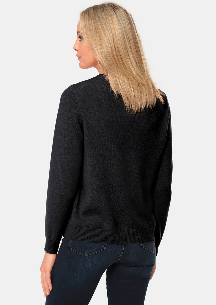 Kuschelweiche Kaschmir-Strickjacke mit Rundhals