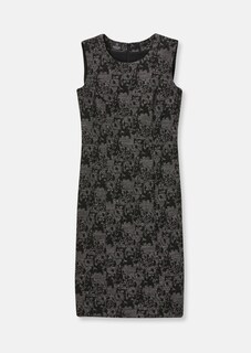 Sleeveless shift dress with elegant print thumbnail 6