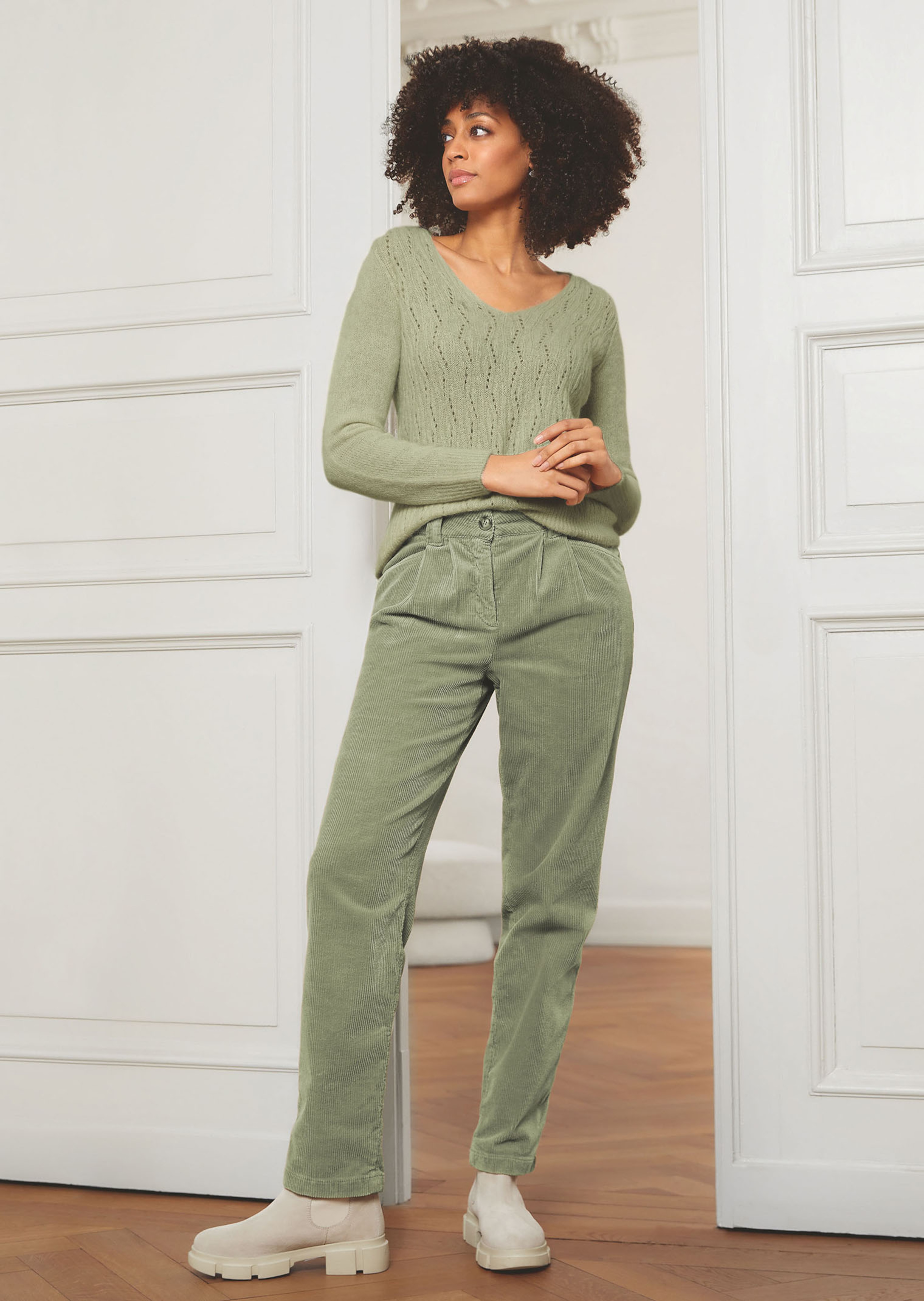 Ajour jumper made from alpaca blend