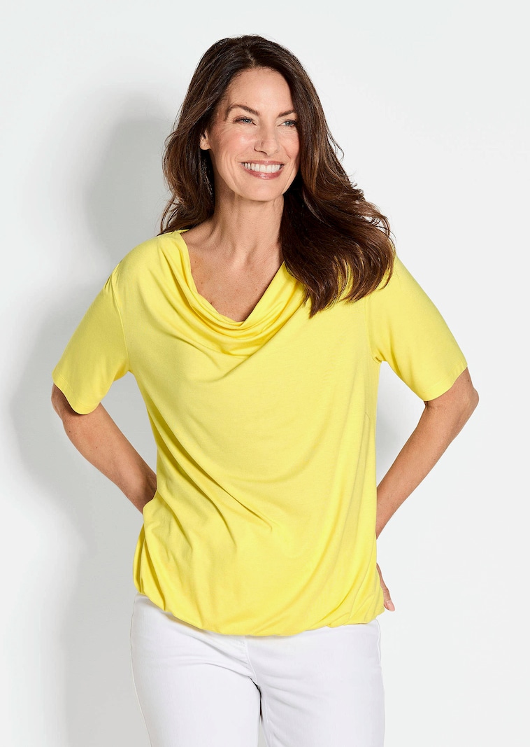 Shirt mit Wasserfallausschnitt