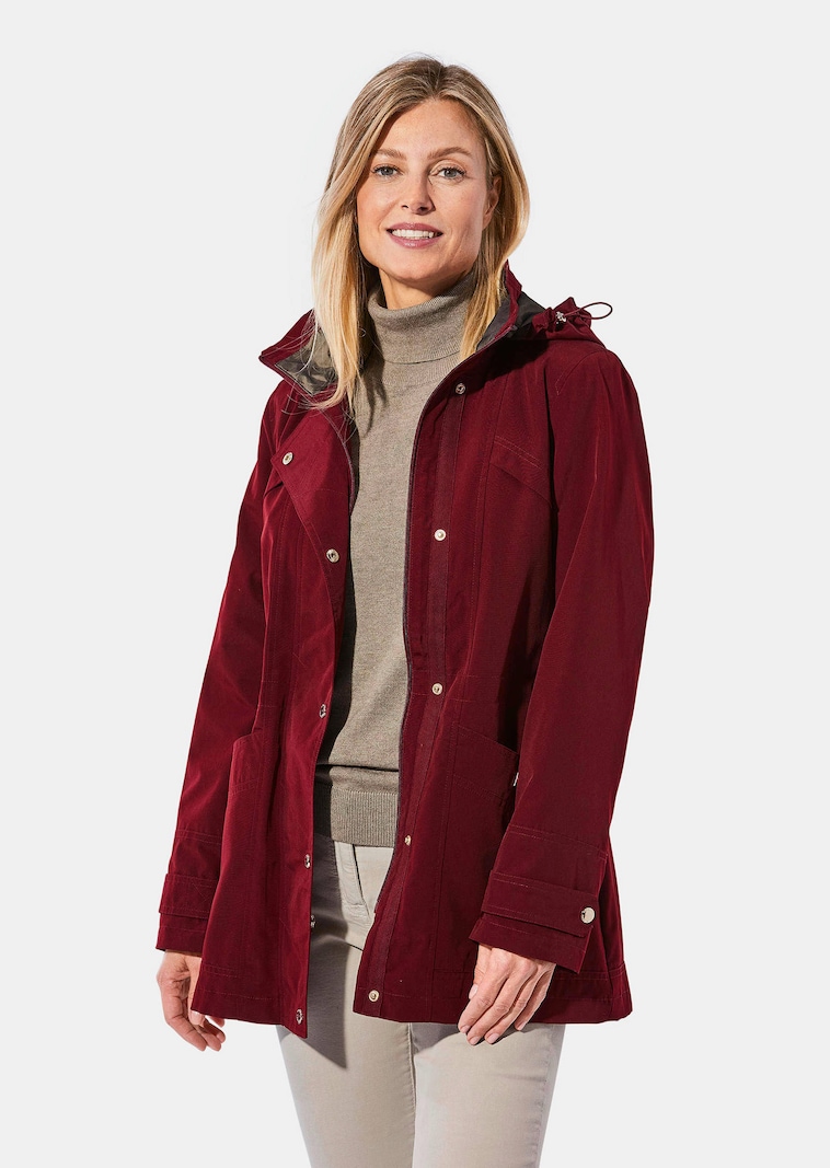 Manteau court avec lien de serrage sous coulisse