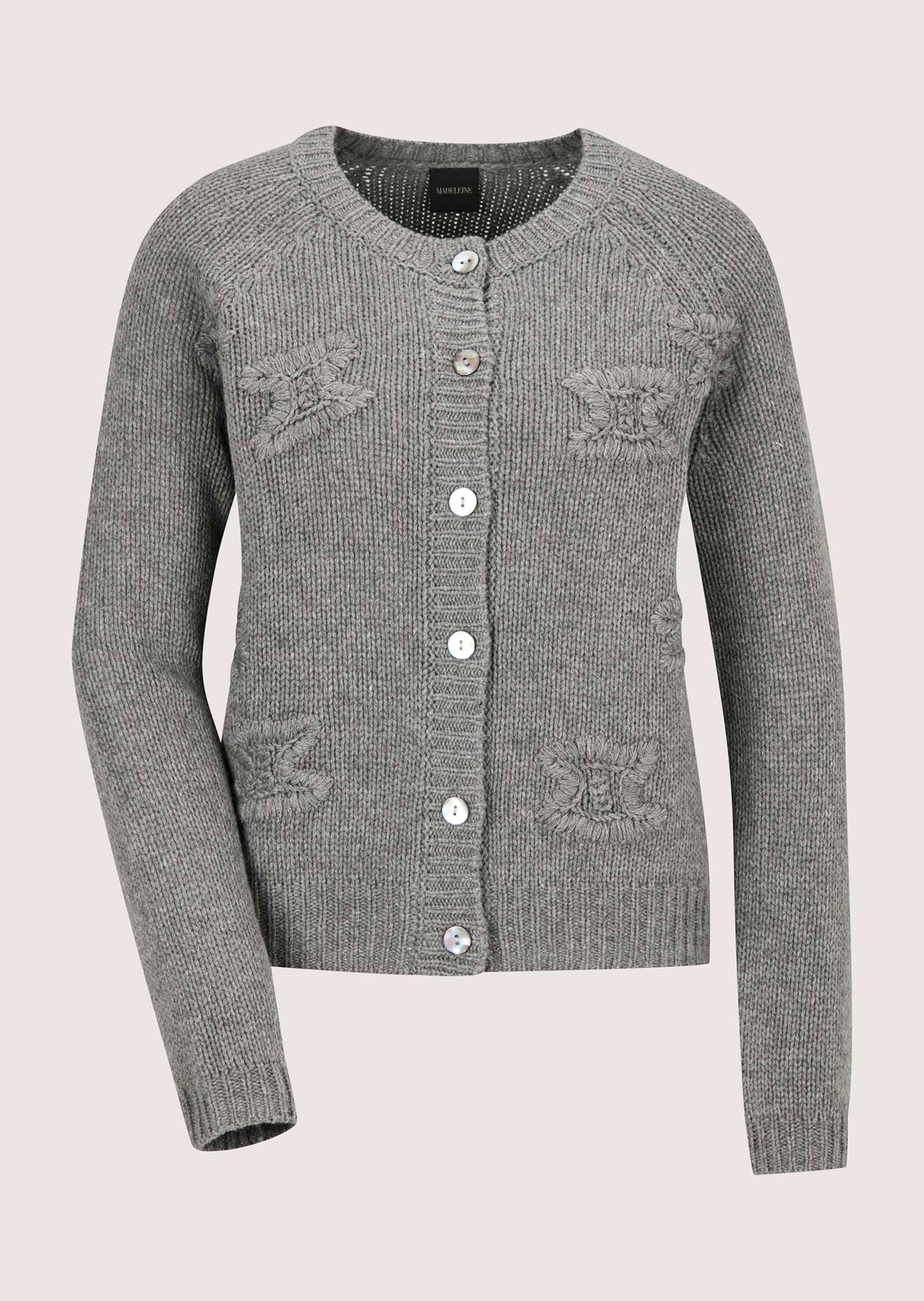 Cardigan en cachemire avec broderie à la main
