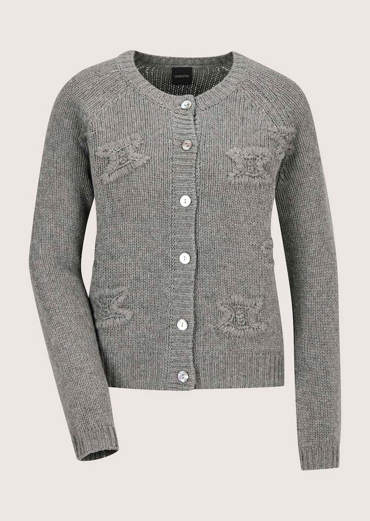 Cardigan en cachemire avec broderie à la main