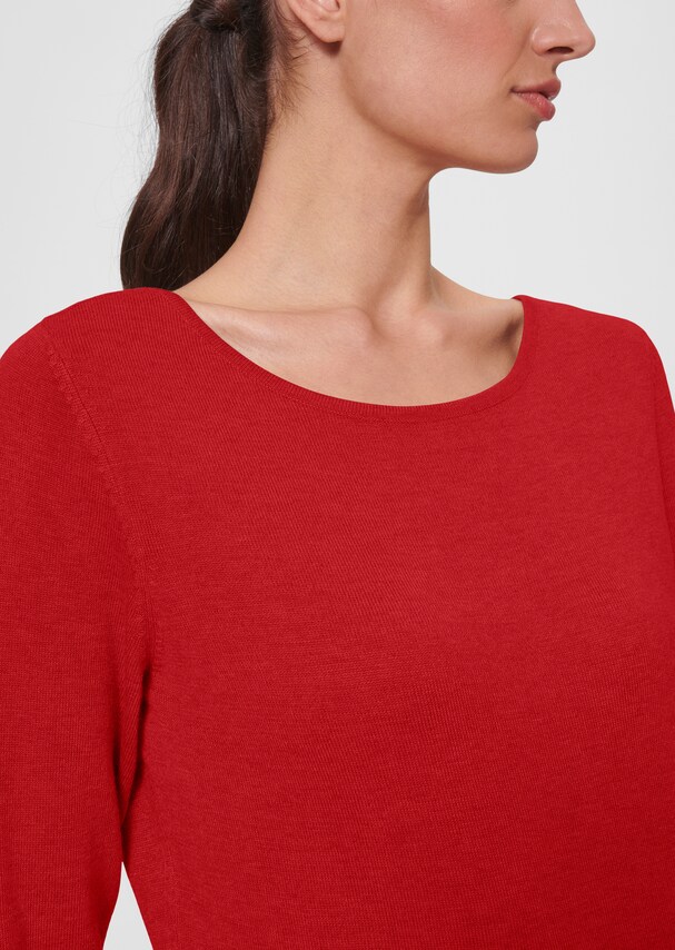 Knitted jumper with boat neckline 3