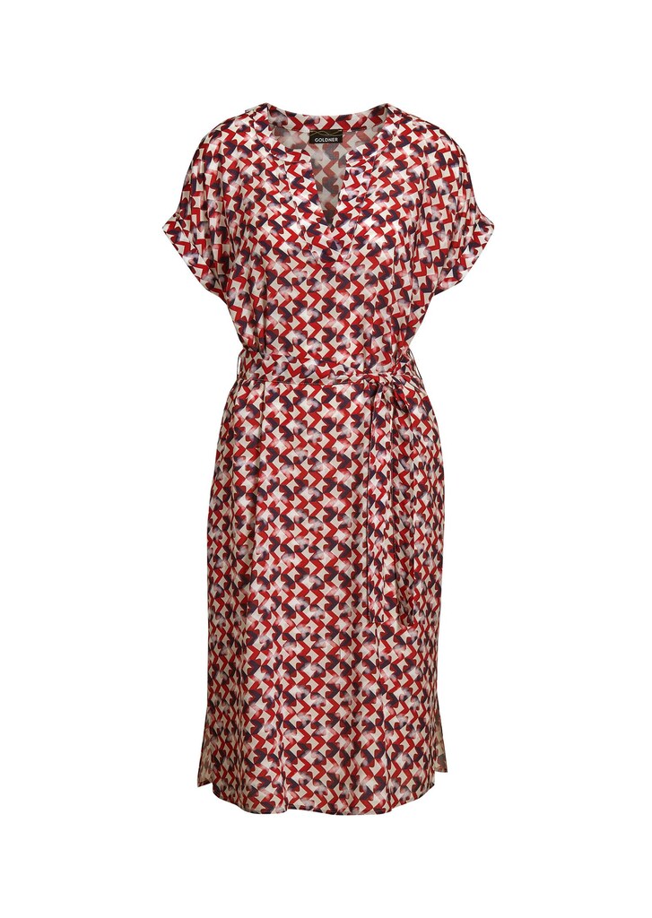 Druckkleid mit Bindeband