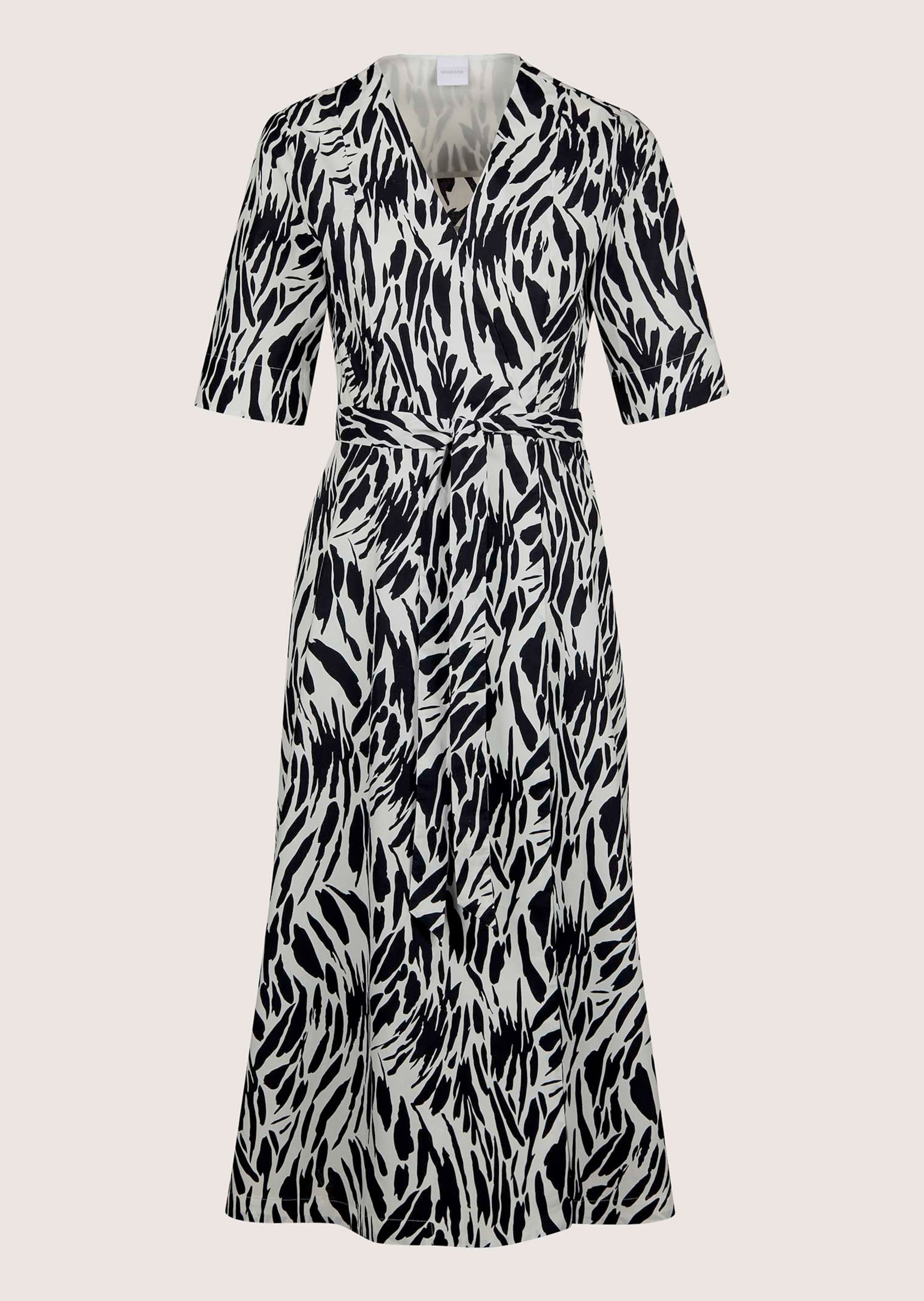 black white wrap dress Wrap Dress In White/ Black Polka Dot By Cynthia Vincent – Baacal main image 0