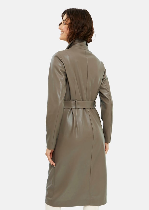 Coat dress made from high-quality faux leather 2