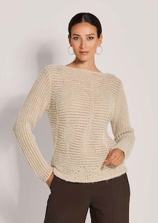 Strick-Pullover mit Struktur und Glanz-Akzenten thumbnail 1