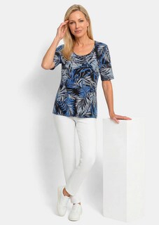 T-shirt en viscose avec imprimé palmier thumbnail 4