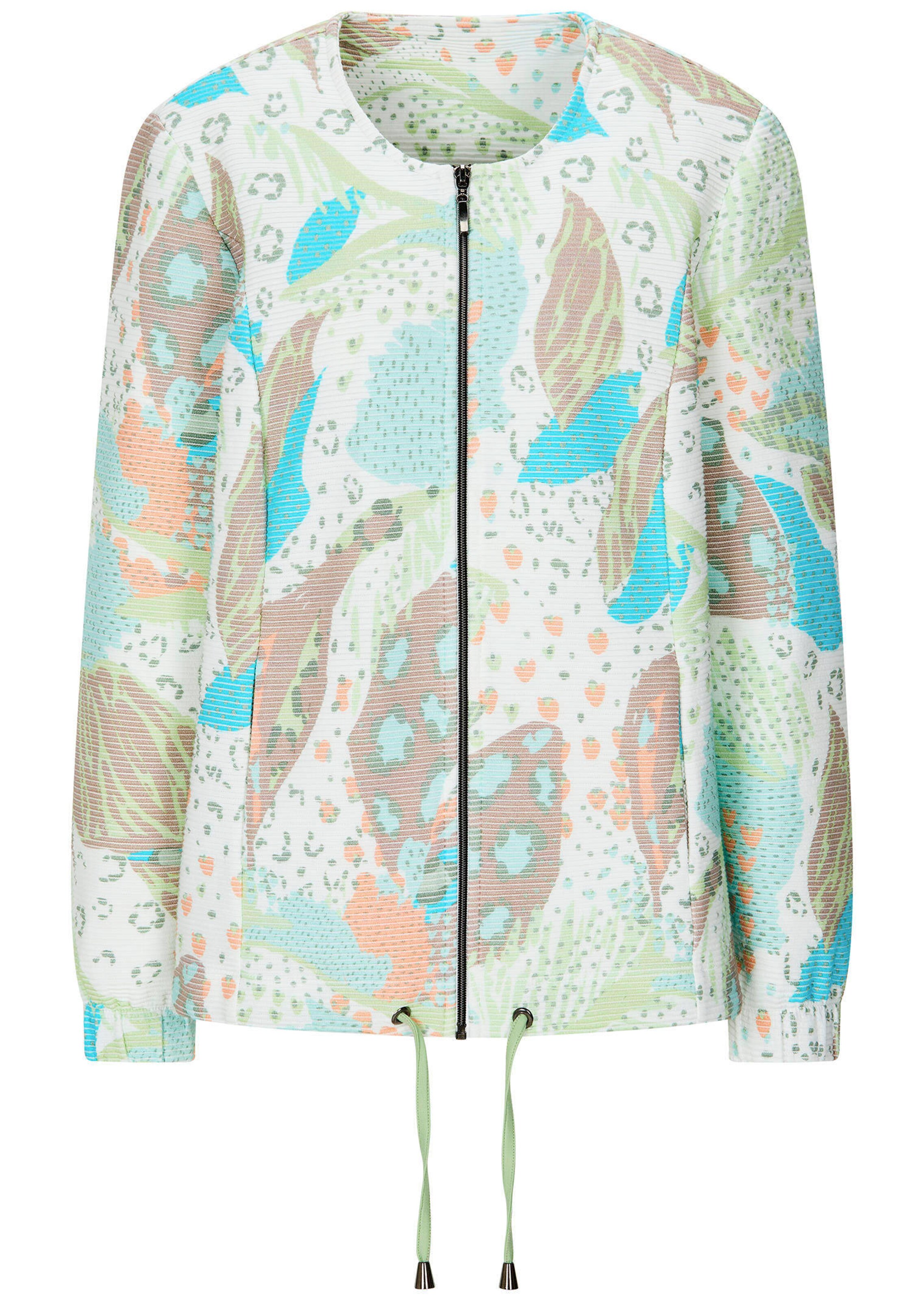 Jersey-Jacke mit Ottomanstruktur