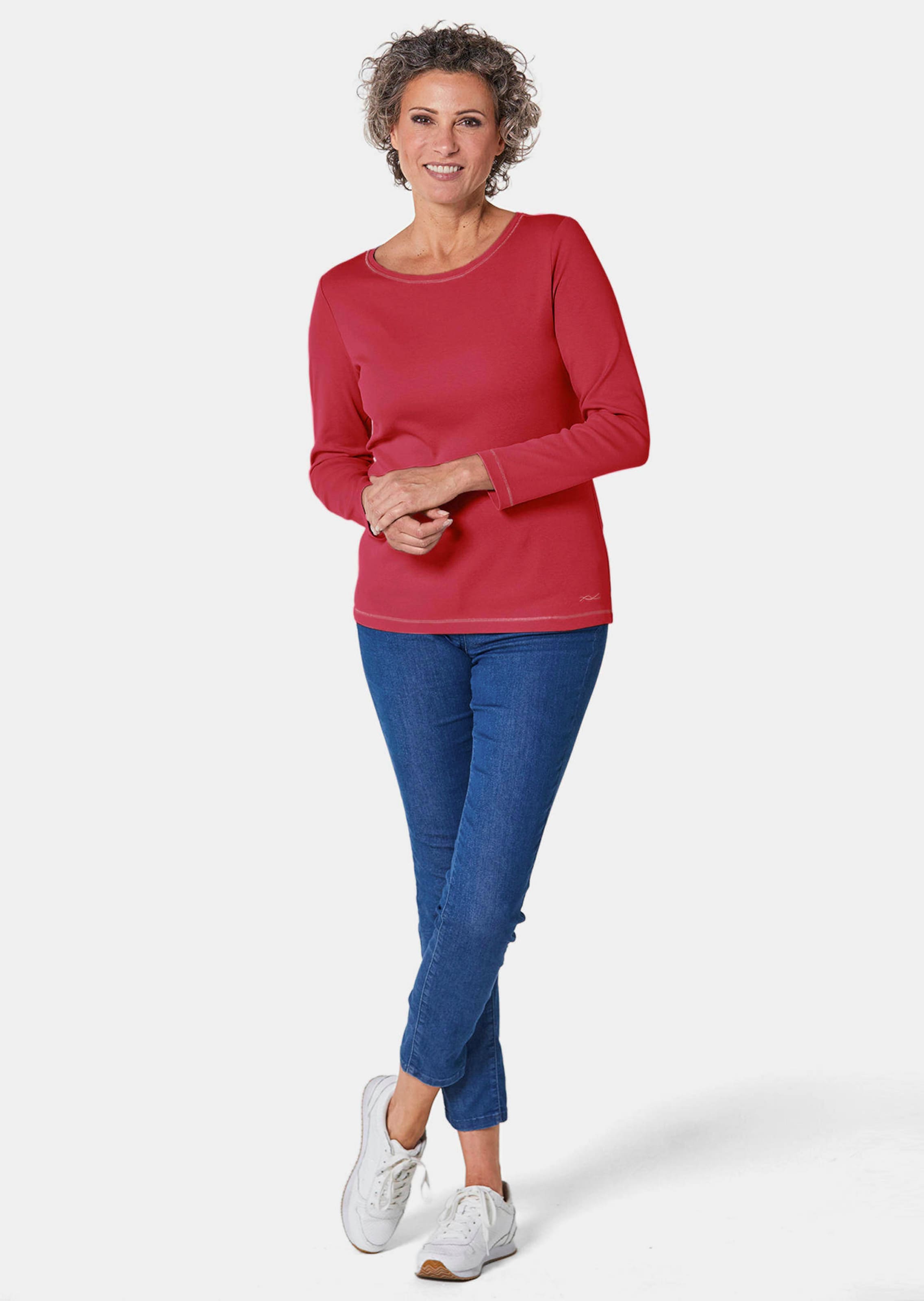 T-shirt en pur coton - rouge - Gr. 56 de Goldner Fashion