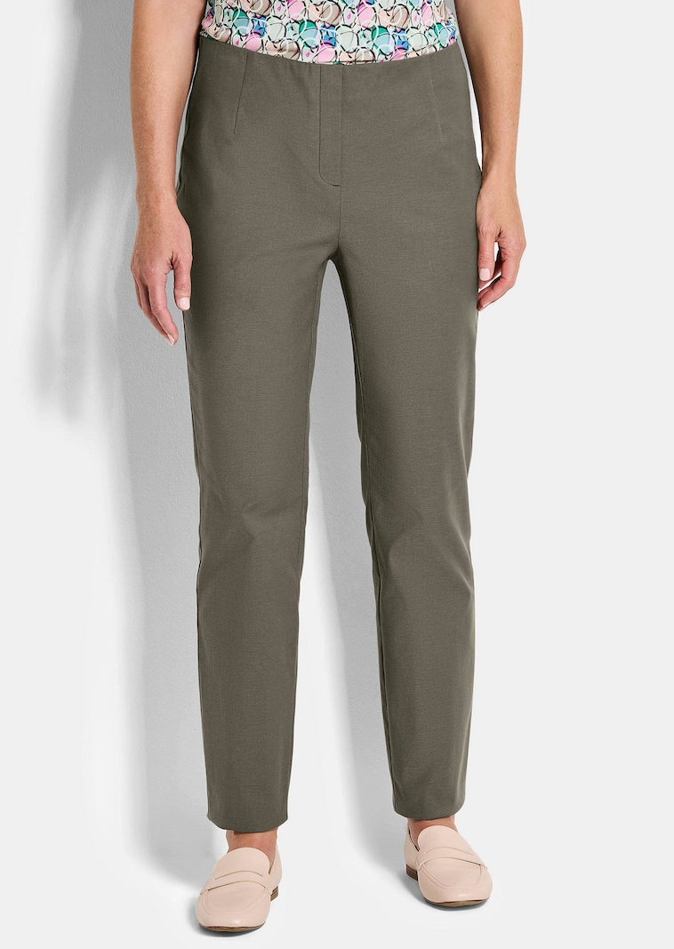 Pantalon en bengaline LOUISA, aspect jean