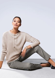 Schlanke Hose in edlem Minimal-Jacquard thumbnail 2