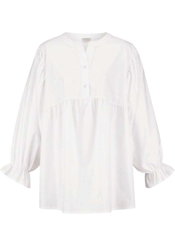 Popelinebluse mit Stehkragen 5