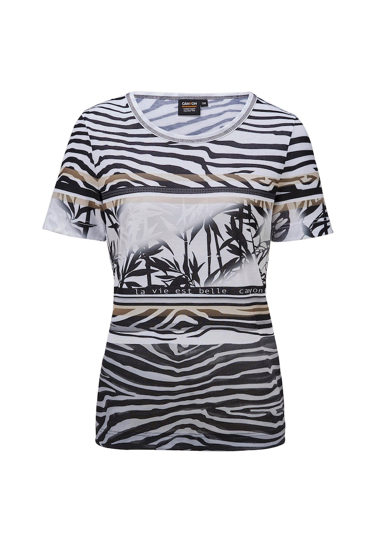 Jersey shirt met dierenprint