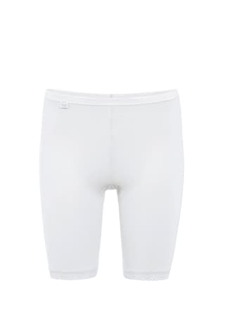 valkoinen Pitsisomisteiset, pitkälahkeiset alushousut