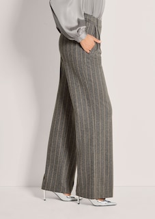 Weite Bundfaltenhose mit Nadelstreifen thumbnail 4